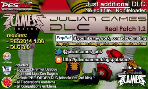 PES 2014 Real Patch 1.2 by Julian Cames DLC