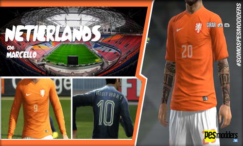 PES 2013 World Cup 2014 National Team Kitspack by Marcello Ketuban Jiwa