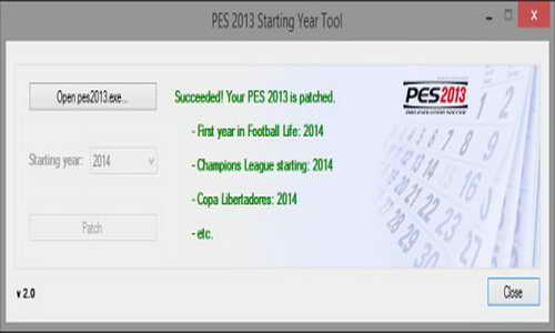 PES 2013 Starting Year Tool v2.0 Season 14-15 by Zaga14 Ketuban Jiwa