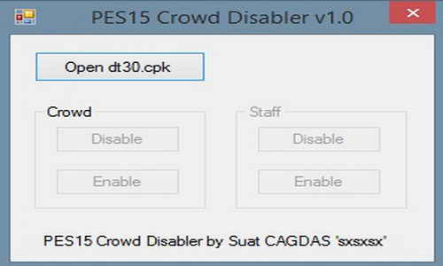 PES 2015 Crowd Disabler v1.0 Performance Tool by sxsxsx Ketuban Jiwa