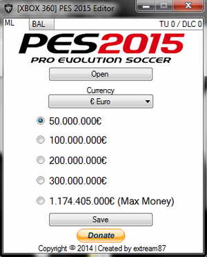 PES 2015 XBOX360 Save Editor Update 1.2 by extream87 Ketuban Jiwa