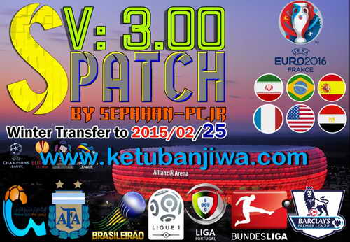 PES 2015 S-Patch v3.00 Update Winter Transfer 25-02-15 Ketuban Jiwa