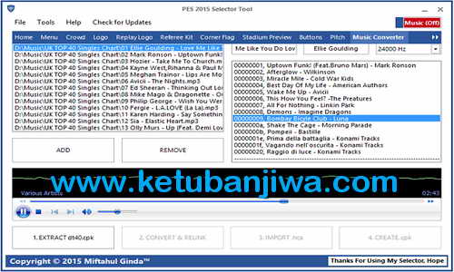 PES 2015 Selector Tools v3.1 Update by Ginda01 Ketuban Jiwa