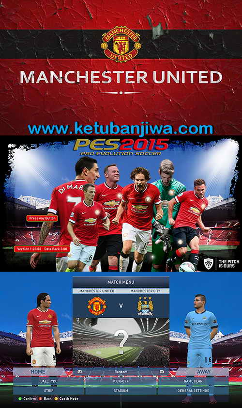 PES 2015 Manchester United Start Title Screens by Hawke Ketuban Jiwa Preview