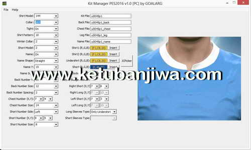PES 2016 Kits Manager v1.0 by GOALARG Ketuban Jiwa
