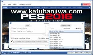 PES 2016 Selector Tool v1.0 by Ginda01 Ketuban Jiwa