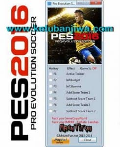 PES 2016 v1.01 Plus 4 Trainer Tool by MrAntiFun Ketuban Jiwa