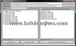 PES 2016 PC DpFileList Generator Tool v1.6 + DLC 1.0 by Baris Ketuban Jiwa