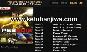 PES 2016 v1.0 - v1.02 Plus 7 Trainer Tool by FLiNG Ketuban Jiwa