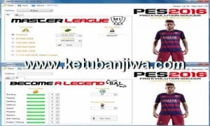 PES 2016 XBOX 360 Master League - Become A Legend Editor Tool v1.1 by Extream87 Ketuban Jiwa