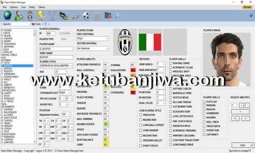 PES 2016 Team Editor Manager 1.9.0 Beta Tool by Lagun-2 Ketuban Jiwa