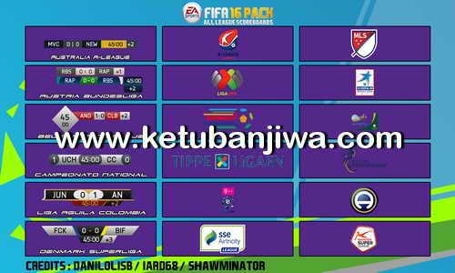 FIFA 16 All League Scoreboards Pack v1.0 by Bogdan Ketuban Jiwa