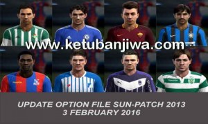 PES 2013 Option File Sun Patch 5.0 Update 03 February 2016 by Official Ketuban Jiwa