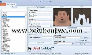 PES 2016 Facemanager Tool BETA by Devil Cold52 Ketuban Jiwa