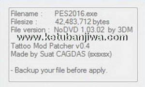 PES 2016 TM Patcher Tool 0.4 by Sxsxsx Ketuban Jiwa