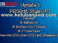 PES 2010 PESEdit Style Patch v3.0 Update 1 PES 2010 PESEdit Style Patch 3.0 Update 1 18-04-2016 Ketuban Jiwa