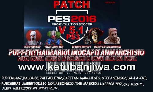 PES 2016 PS3 PupperThai Mariolino Capitan Marchisio Patch v5.1 Ketuban Jiwa