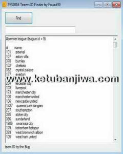 PES 2016 Teams ID Finder Tool by Fouad39 Ketuban Jiwa
