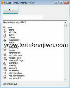 PES 2016 Teams ID Finder Tool by Fouad39 Ketuban Jiwa