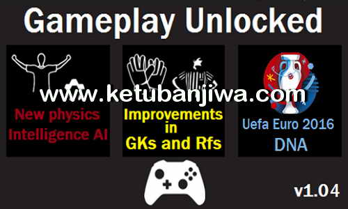 PES 2016 GamePlay Unlocked 1.04 EURO 2016 DNA by Moba Ketuban Jiwa