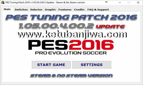 PES 2016 PES Tuning Patch v1.05.00.4.00.2 Update Ketuban Jiwa