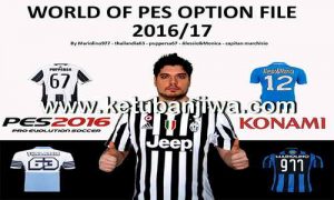 PES 2016 PS3 Option File Season 2016-2017 by World of PES Ketuban Jiwa