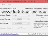 PES 2016 ML Money Tool v3.0 Final by Devil Cold52 PES 2016 Master League ML Money Tool 3.0 Final by Devil Cold52 Ketuban Jiwa