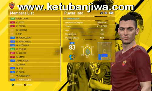 PES 2016 Option File 4.0 Transfer Update 09 August 2016 For PTE Patch 6.0 by Niniboy Ketuban Jiwa