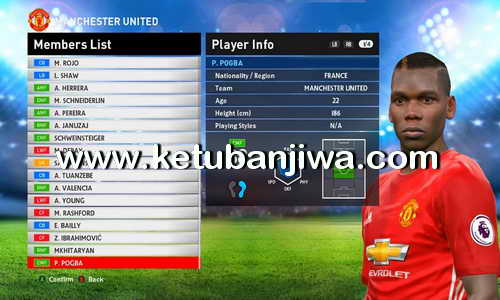 PES 2016 Option File Transfer Update 11.08.2016 For PES Professionals v4.1 Ketuban Jiwa