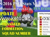 PES 2016 PSD Stats v1.5 for Professionals Patch 4.2 by PES DAHRY