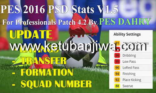 PES 2016 PSD Stats v1.5 for Professionals Patch 4.2 by PES DAHRY
