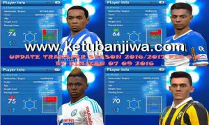 PES 2016 Update Transfer Season 2016-2017 For PTE Patch 6.0 by Kimizan Ketuban Jiwa