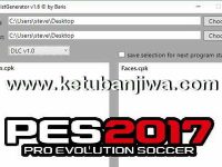 PES 2017 DpFileList Generator v1.6 Tool by Baris PES 2017 DpFileListGenerator Tool 1.6 by Baris Ketuban Jiwa