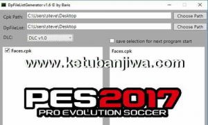 PES 2017 DpFileListGenerator Tool 1.6 by Baris Ketuban Jiwa
