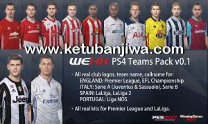 PES 2017 PS4 Teams Pack 0.1 by WEHK Ketuban Jiwa