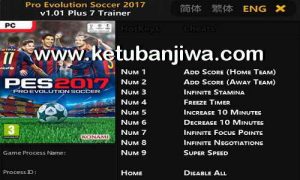 PES 2017 Trainer Tool 1.01 Plus 7 by FLiNG Ketuban Jiwa