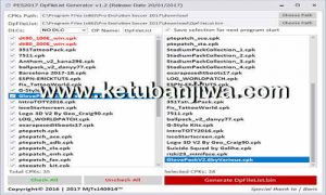 PES 2017 DpFileList Generator Tool v1.2 + 100 Cpk File by MjTs140914 Ketuban Jiwa