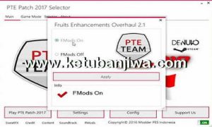 PES 2017 PTE Patch Selector 3.1 Delay Update Ketuban Jiwa