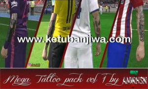PES 2017 Mega Tattoo Pack Vol 1 by Amir.Hsn7 Ketuban Jiwa