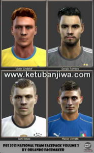PES 2013 National Team Facepack Volume 3 by Orlando Facemaker Ketuban Jiwa