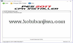 PES 2017 CPK Installer Tool v1.0 by MES Modder Ketuban Jiwa