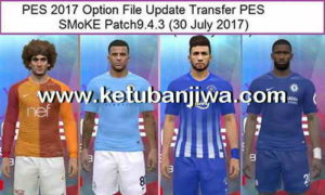 PES 2017 Option File Update Transfer 30 July 2017 For SMoKE Patch 9.3.4 by Eslam Ketuban Jiwa