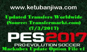 PES 2017 Option File v1 For PTE Patch Transfer Update 03 July 2017 by Mackubex Ketuban Jiwa