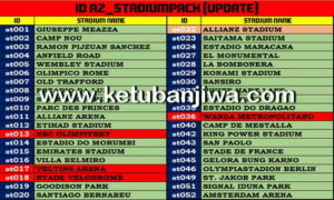 PES 2017 AZ Stadium Pack Update 11/08/2017 by AZ Mods Ketuban Jiwa