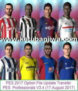 PES 2017 PES Professionals Patch 3.4 Option File Transfer Update 17 August 2017 by Eslam Ketuban Jiwa