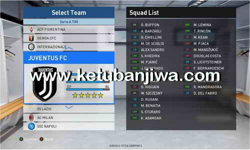PES 2017 PES Professionals Patch v3.3 Option File Transfer Update 01 August 2017 by Boris Ketuban Jiwa