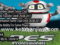 PES 2017 Professionals Patch v3.4 Option File Update v3.1 by Ozink Ketuban Jiwa