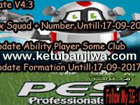 PES 2017 PES Professionals Patch v3.5 Option File 4.3 Update 17 September 2017 by Ozink Ketuban Jiwa