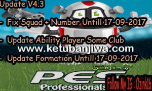 PES 2017 PES Professionals Patch v3.5 Option File 4.3 Update 17 September 2017 by Ozink Ketuban Jiwa