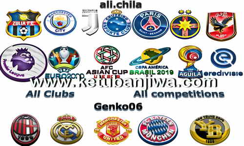 PES 2018 3D HD Logos All Teams + All Competitions by Ali Chila & Genko06 Ketuban Jiwa